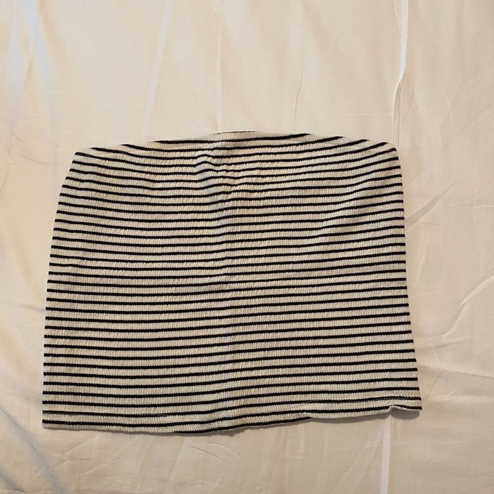 Black/White striped tube top